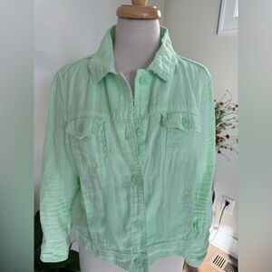 Lulu-B Light Green Linen Jacket